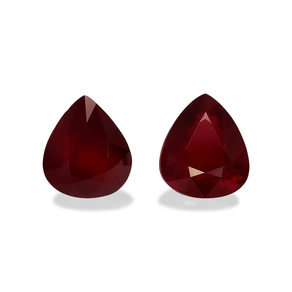 Picture of Pigeons Blood Unheated Mozambique Ruby 10.06ct - 11x9mm Pair (NA53-17)