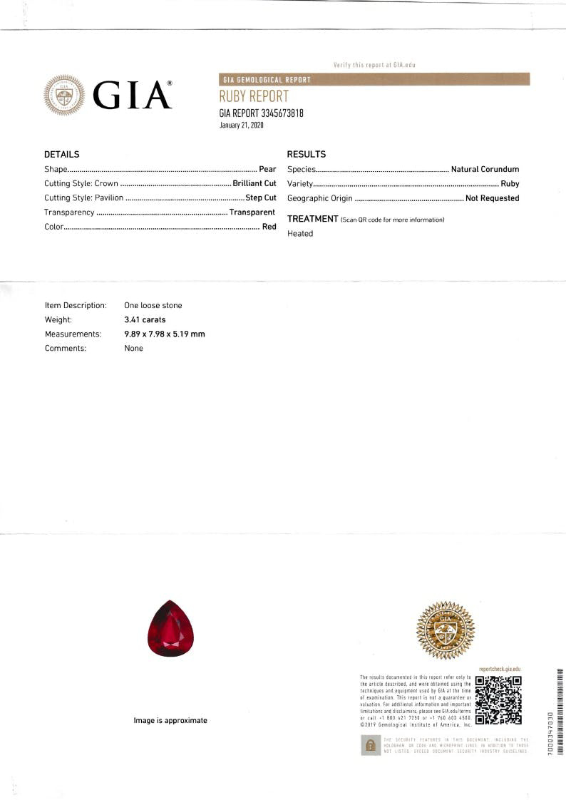 Picture of Heated Mozambique Ruby 3.41ct - 10x8mm (D14-12)