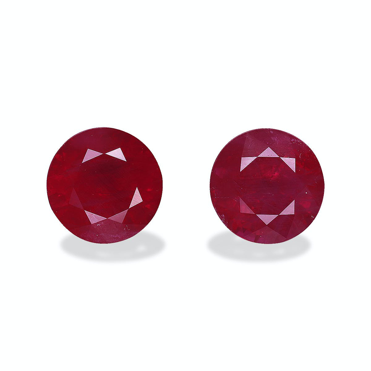 Picture of Rose Red Burma Ruby 3.57ct - 7mm Pair (WC8941-21)
