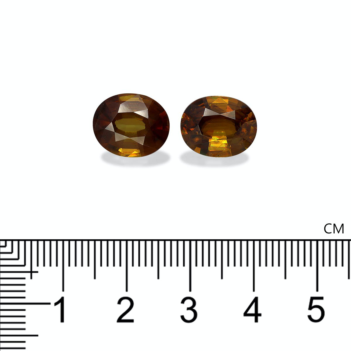 Picture of Honey Yellow Sphene 8.64ct - 12x10mm Pair (SH0988)