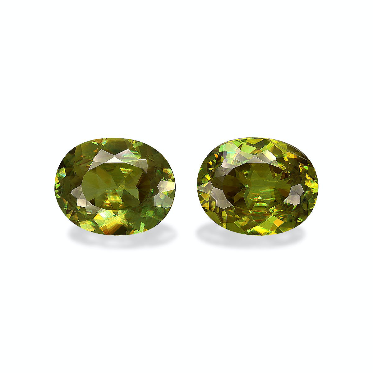 Picture of Lime Green Sphene 9.12ct - 12x10mm Pair (SH1085)