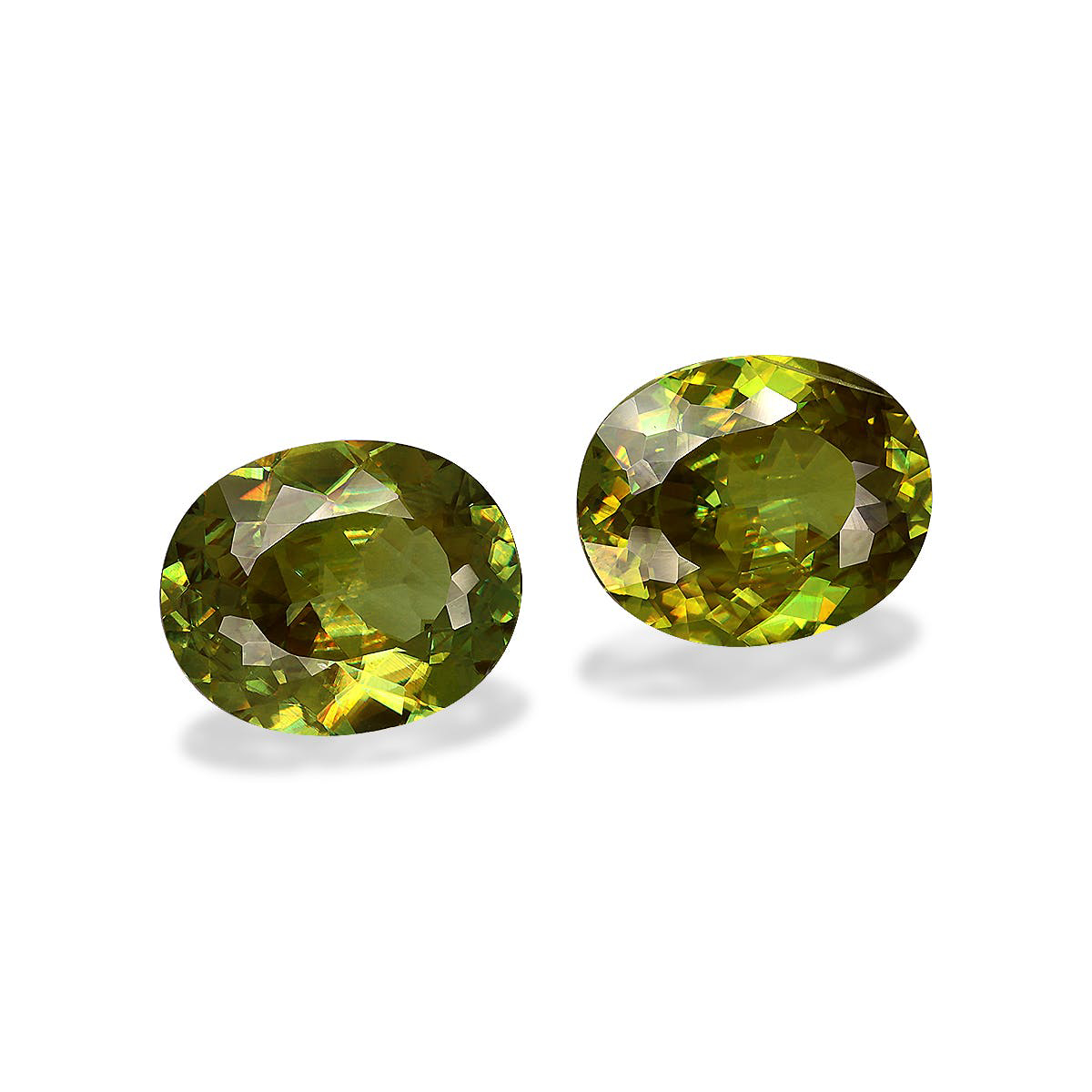 Picture of Lime Green Sphene 9.12ct - 12x10mm Pair (SH1085)