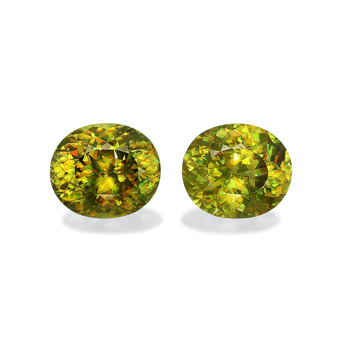 Picture of Lime Green Sphene 18.55ct - 14x12mm Pair (SH1149)