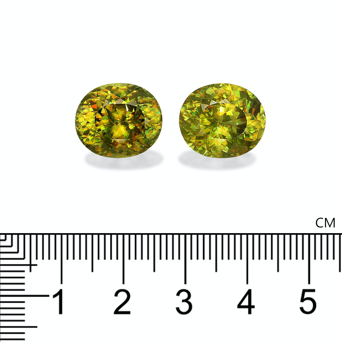 Picture of Lime Green Sphene 18.55ct - 14x12mm Pair (SH1149)
