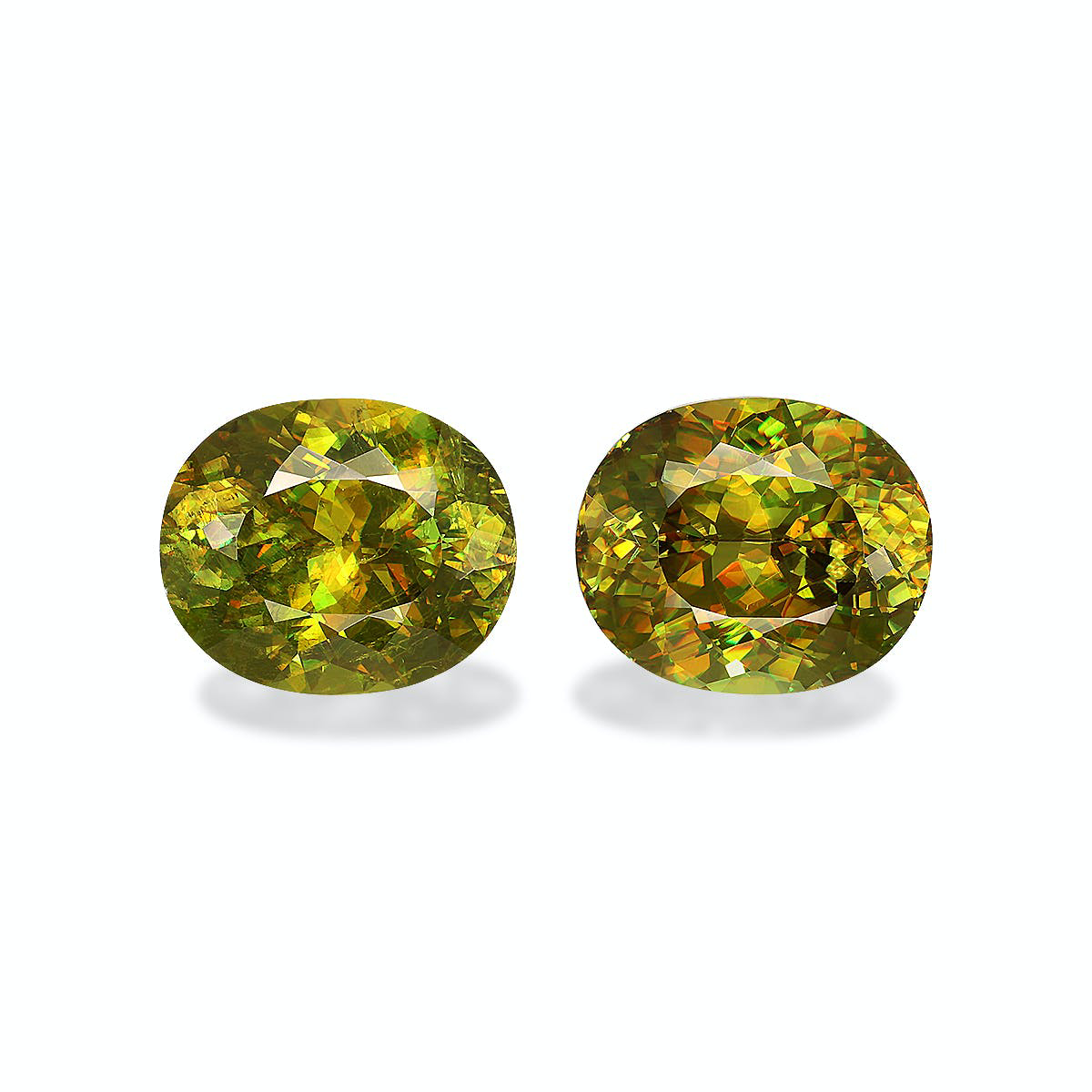Picture of Lime Green Sphene 16.61ct - 13x11mm Pair (SH1156)