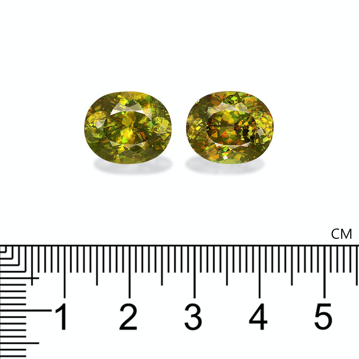 Picture of Lime Green Sphene 16.61ct - 13x11mm Pair (SH1156)