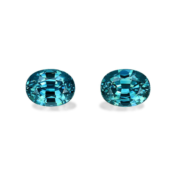 Blue Zircon 6.29ct - 8x6mm Pair (ZI0914)