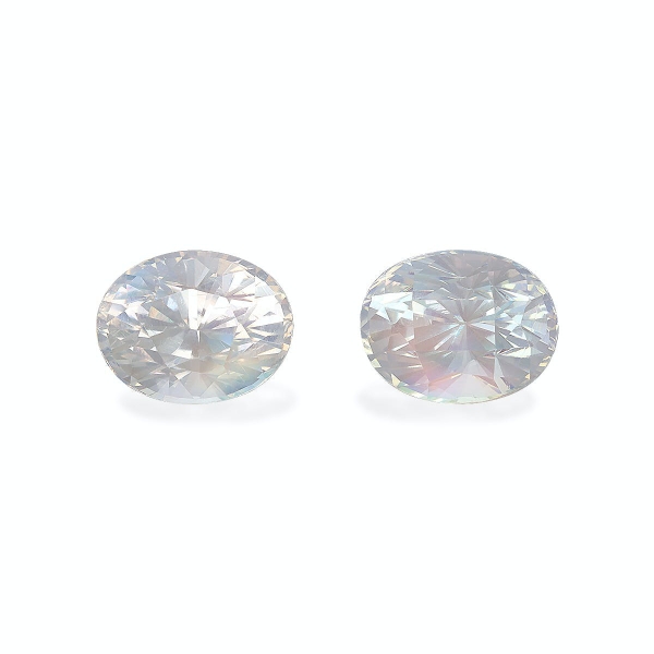 White Rainbow Moonstone 7.18ct - 10x8mm Pair (RM0066)